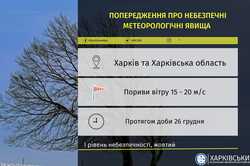 В Харькове и области завтра ожидаются опасные явления: подробности