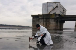 В Харькове на Крещение из кранов бежала святая вода