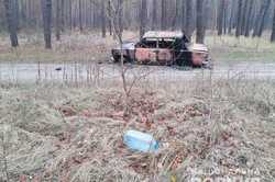 Под Харьковом двое подростков угнали и спалили машину (фото)