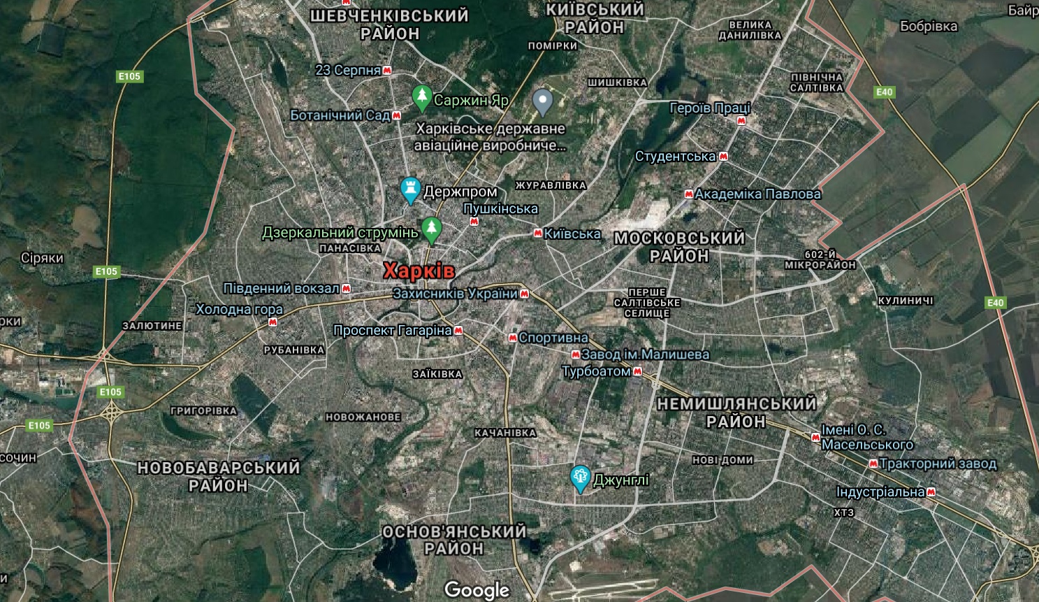 Харьков на карте
